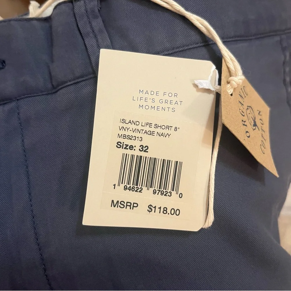 Faherty Island Life Short 8” navy NWT